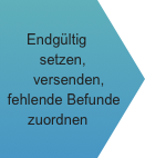 Endgültig setzen, versenden, fehlende Befunde zuordnen 